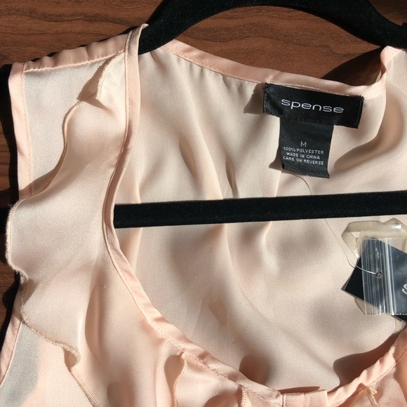 Peachy / Nude Silky Blouse - Picture 2 of 5